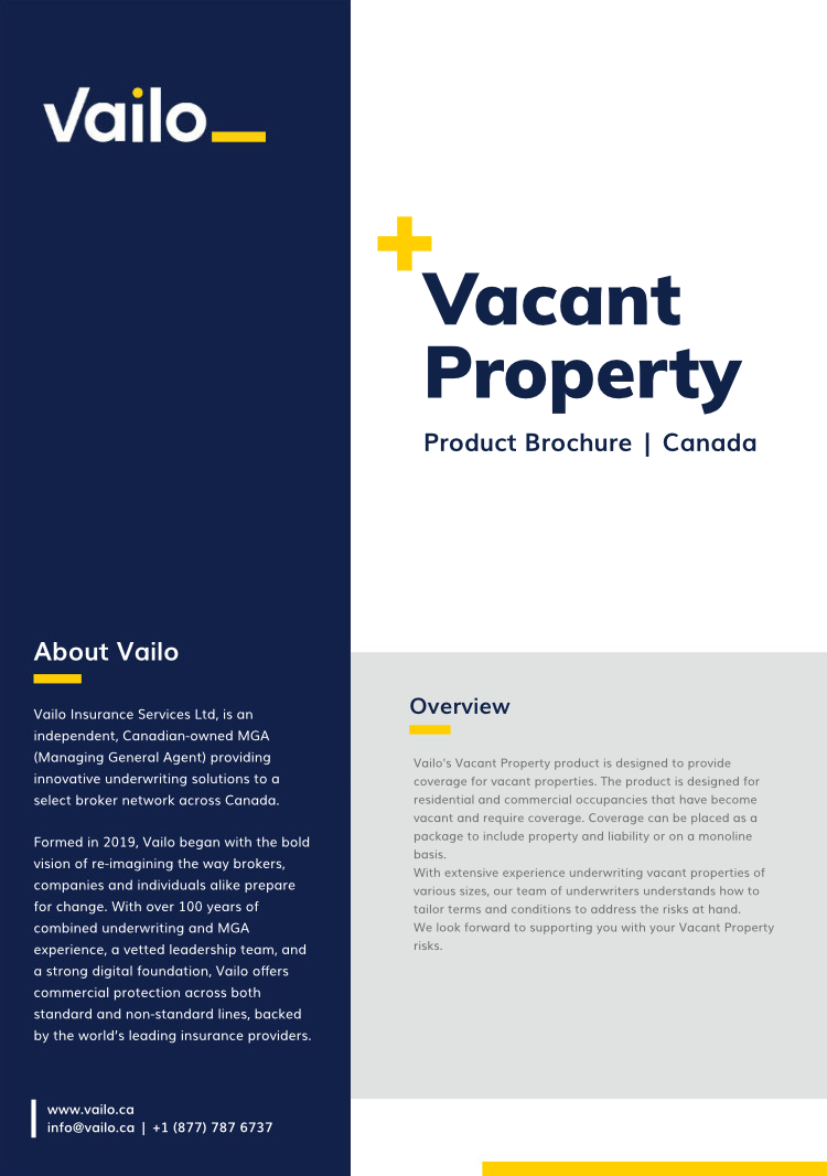 Vacant Property Brochure